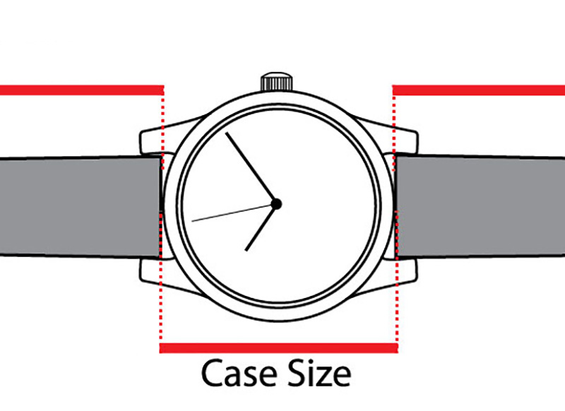 Case size của chiếc đồng hồ